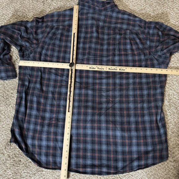 Duluth Trading Shirt Mens 3XL Tall Plaid Button Down Long Sleeve Relaxed Fit - Picture 4 of 6